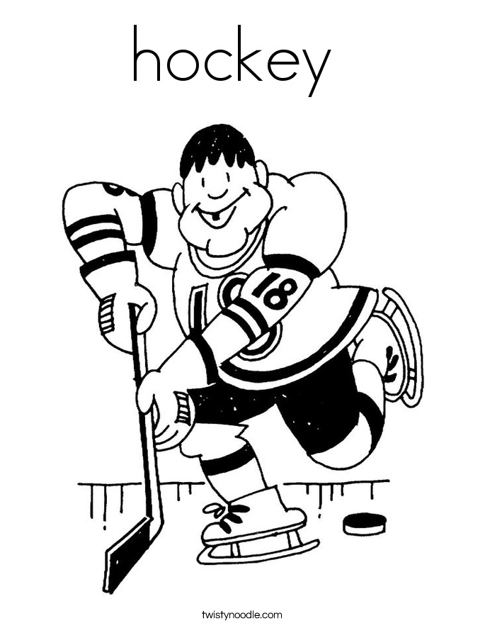 hockey  Coloring Page