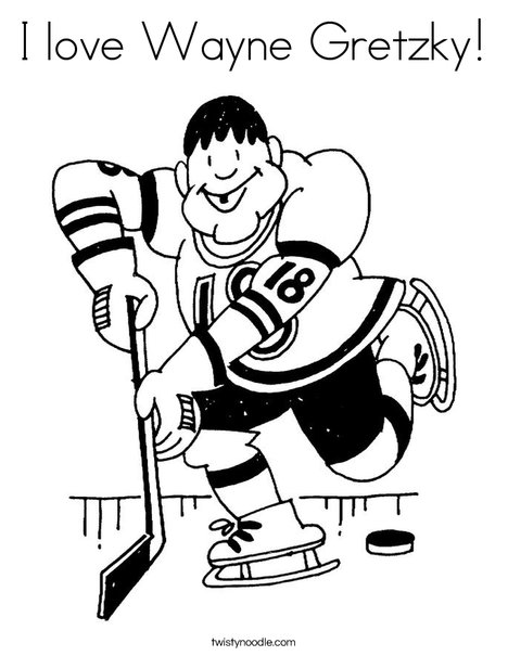Hockey Player with Missing Teeth Coloring Page