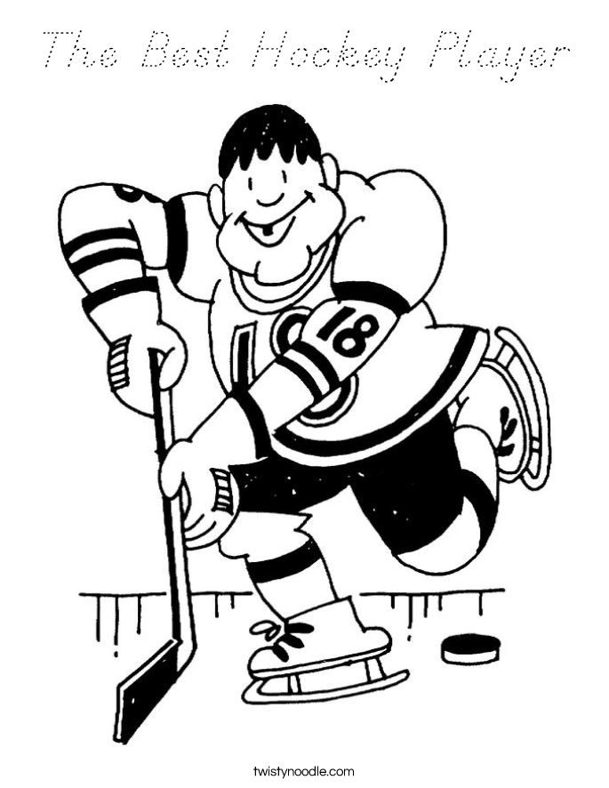 The Best Hockey Player Coloring Page