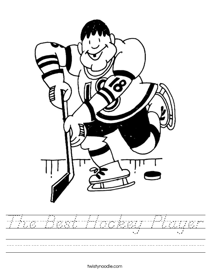The Best Hockey Player Worksheet
