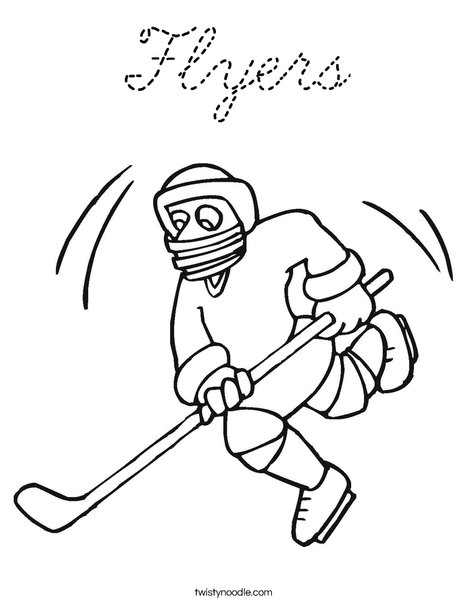 Hockey Player Coloring Page