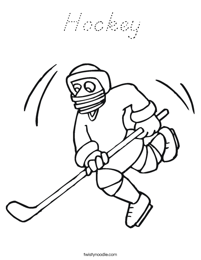 Hockey Coloring Page