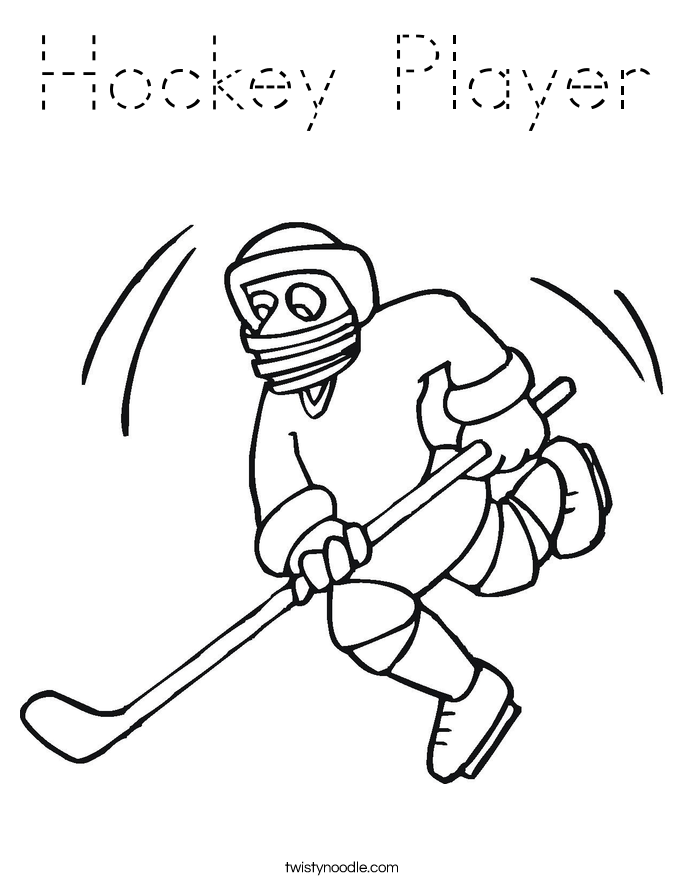 Hockey Player Coloring Page