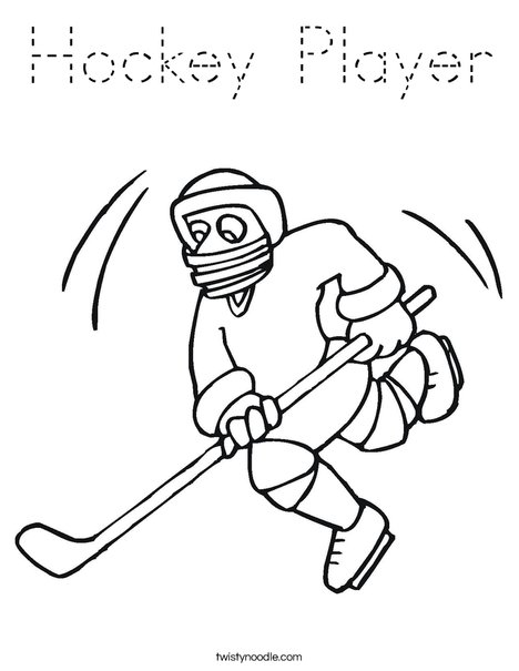 Hockey Player Coloring Page