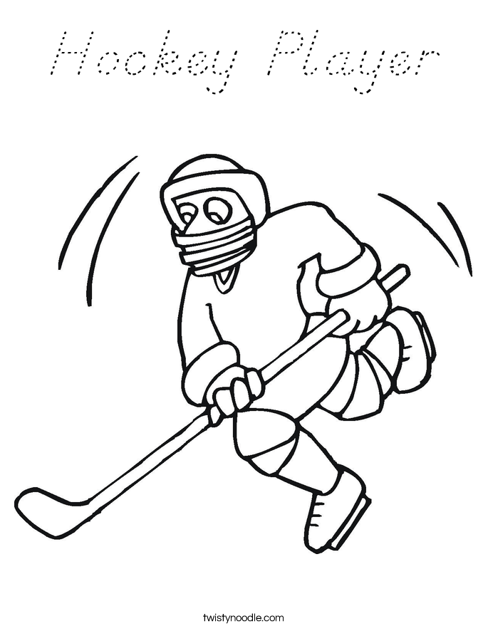 Hockey Player Coloring Page