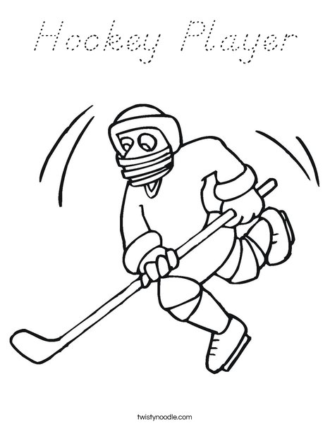 Hockey Player Coloring Page