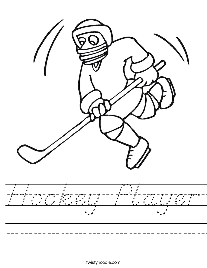Hockey Player Worksheet