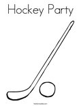 Hockey PartyColoring Page