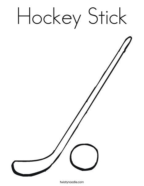 Hockey Stick Coloring Page
