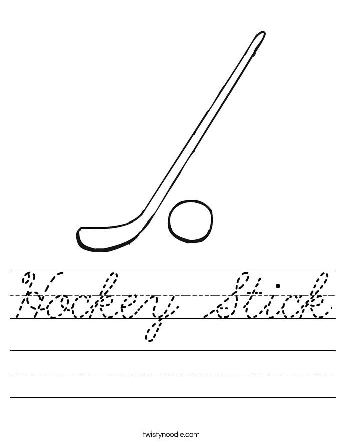 Hockey Stick Worksheet