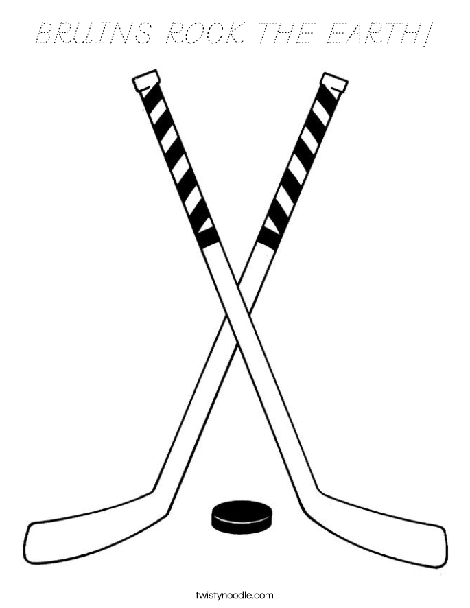 BRUINS ROCK THE EARTH! Coloring Page