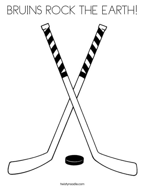 Hockey Sticks Coloring Page