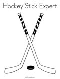 Hockey Stick Expert Coloring Page