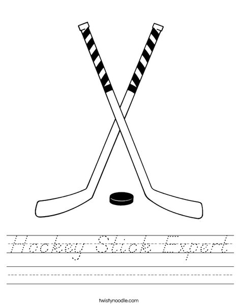 Hockey Sticks Worksheet