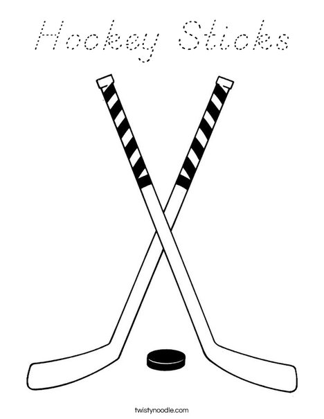 Hockey Sticks Coloring Page
