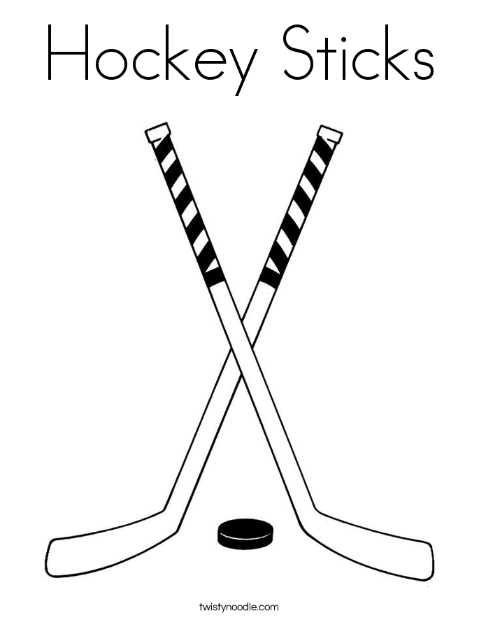 Hockey Sticks Coloring Page Twisty Noodle Hockey Sticks Coloring Page Twisty Noodle