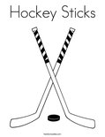 Hockey Sticks Coloring Page