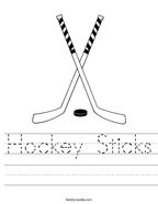 Hockey Sticks Handwriting Sheet