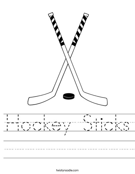 Hockey Sticks Worksheet