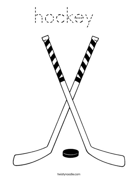 Hockey Sticks Coloring Page