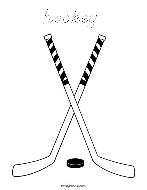 Hockey Sticks Coloring Page