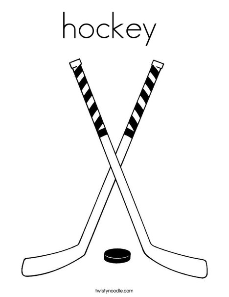 Hockey Sticks Coloring Page