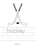 hockey  Worksheet