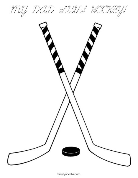 Hockey Sticks Coloring Page