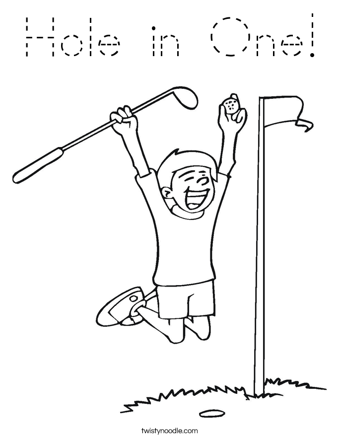 Hole in One! Coloring Page