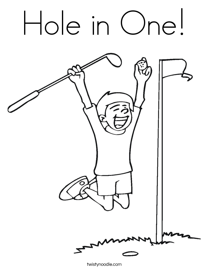 Hole in One! Coloring Page