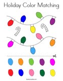 Holiday Color Matching Coloring Page