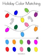 Holiday Color Matching Coloring Page