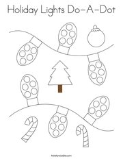 Holiday Lights Do-A-Dot Coloring Page