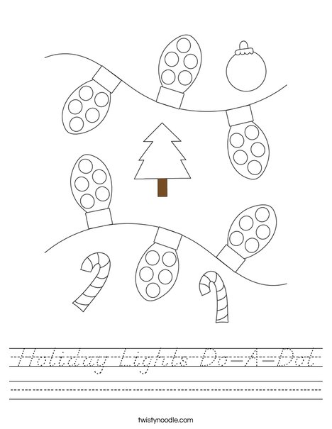 Holiday Lights Do-A-Dot Worksheet