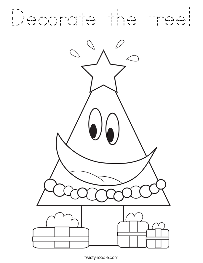 Decorate the tree! Coloring Page