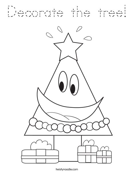 Holiday Tree Coloring Page