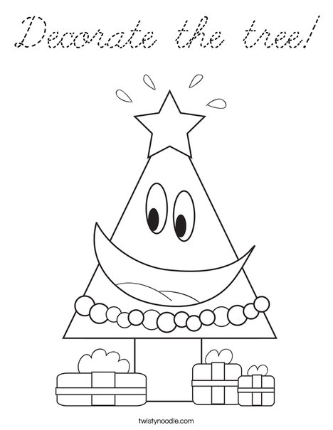 Holiday Tree Coloring Page