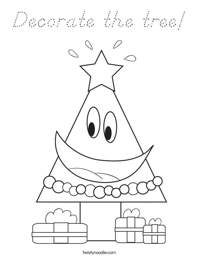 Decorate the tree! Coloring Page