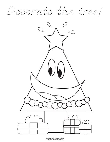 Holiday Tree Coloring Page