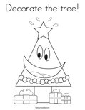 Decorate the tree! Coloring Page