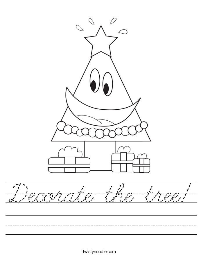 Decorate the tree! Worksheet