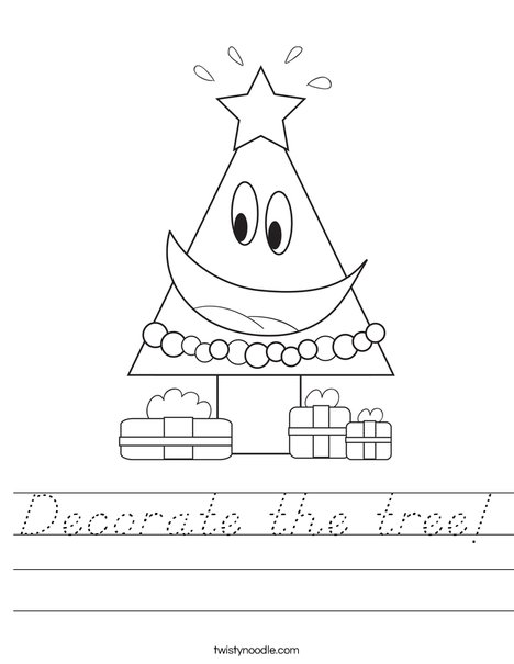 Holiday Tree Worksheet