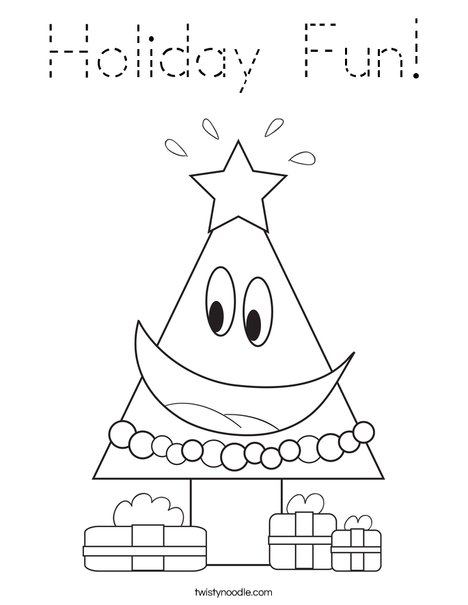 Holiday Tree Coloring Page