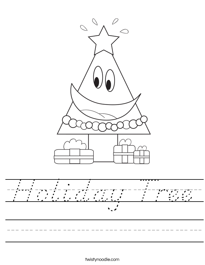 Holiday Tree Worksheet
