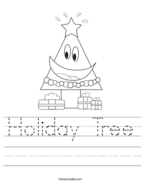 Holiday Tree Worksheet