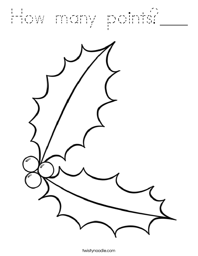 How many points?___ Coloring Page