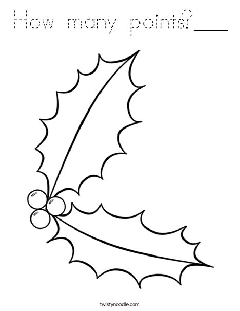Holly Coloring Page