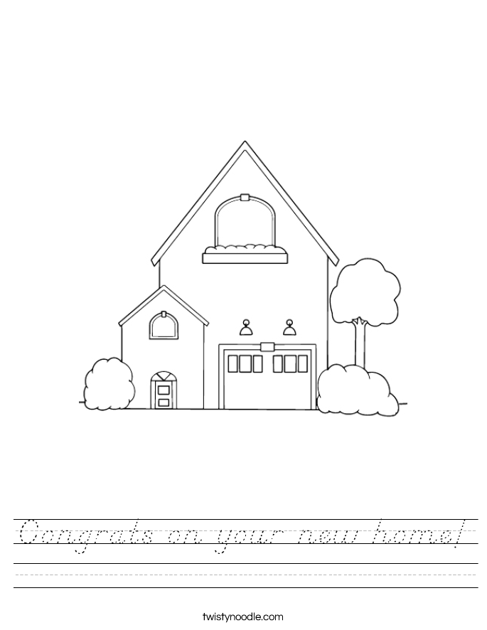 Congrats on your new home! Worksheet
