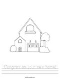 Congrats on your new home! Worksheet