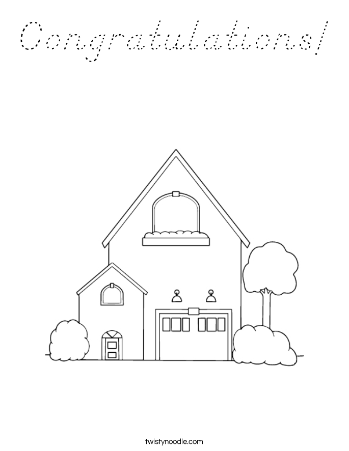 Congratulations! Coloring Page